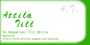 attila till business card